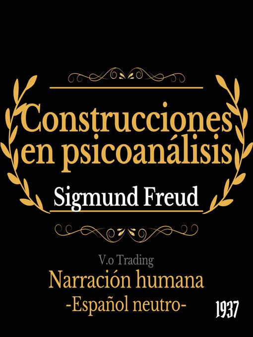 Title details for Construcciones en psicoanálisis by Sigmund Freud - Available